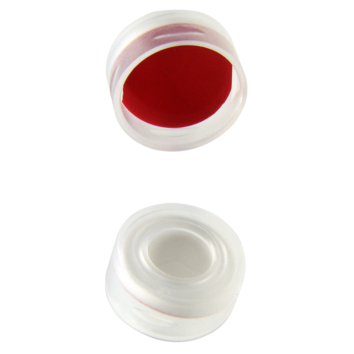 Caps, Snap Top, with 1.00mm thick, White Silicone Rubber / Red PTFE Pre ...