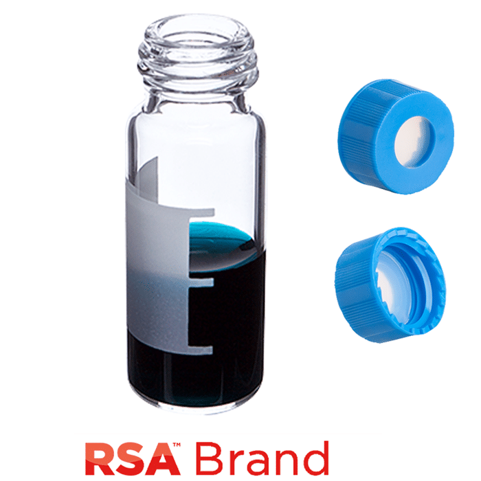 Vial & Cap Kit Includes 100 EA 2ml, Screw Top, Clear RSA™ Autosampler